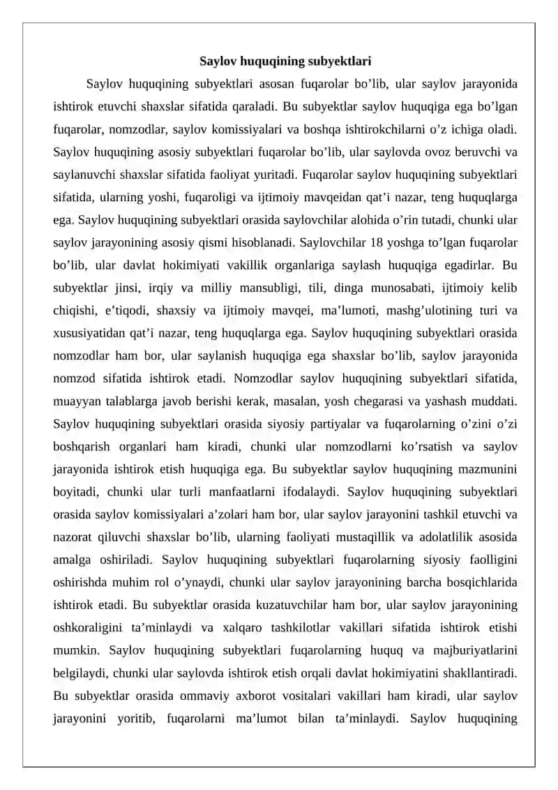 Saylov tizimi va saylov huquqi tushunchasi 4
