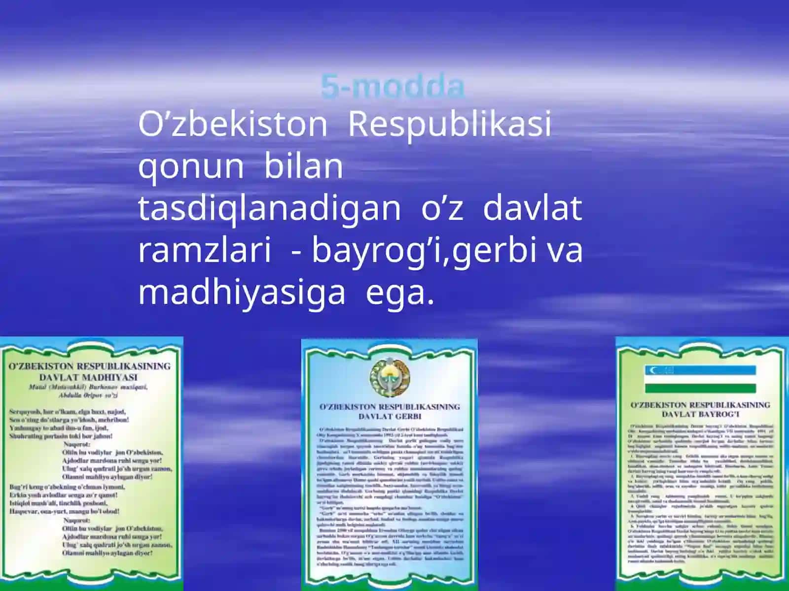 O’zbekiston Respublikasining Konstitutsiyasi 4