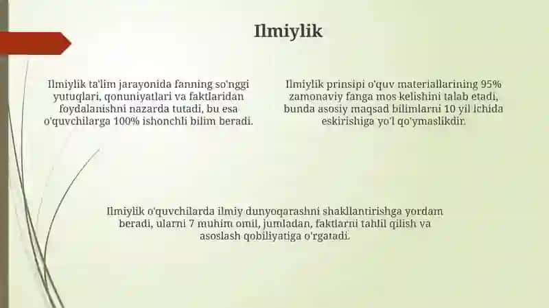 Ta'limning asosiy didaktik tamoyillari 4