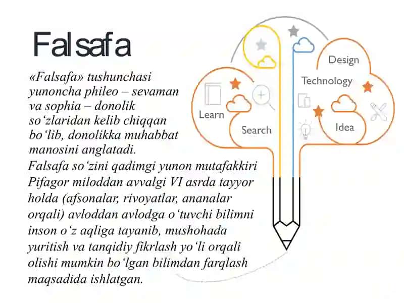 Falsafa fanining predmeti, mazmuni va ilm-fan, madaniyat taraqqiyotidagi o‘rni 4