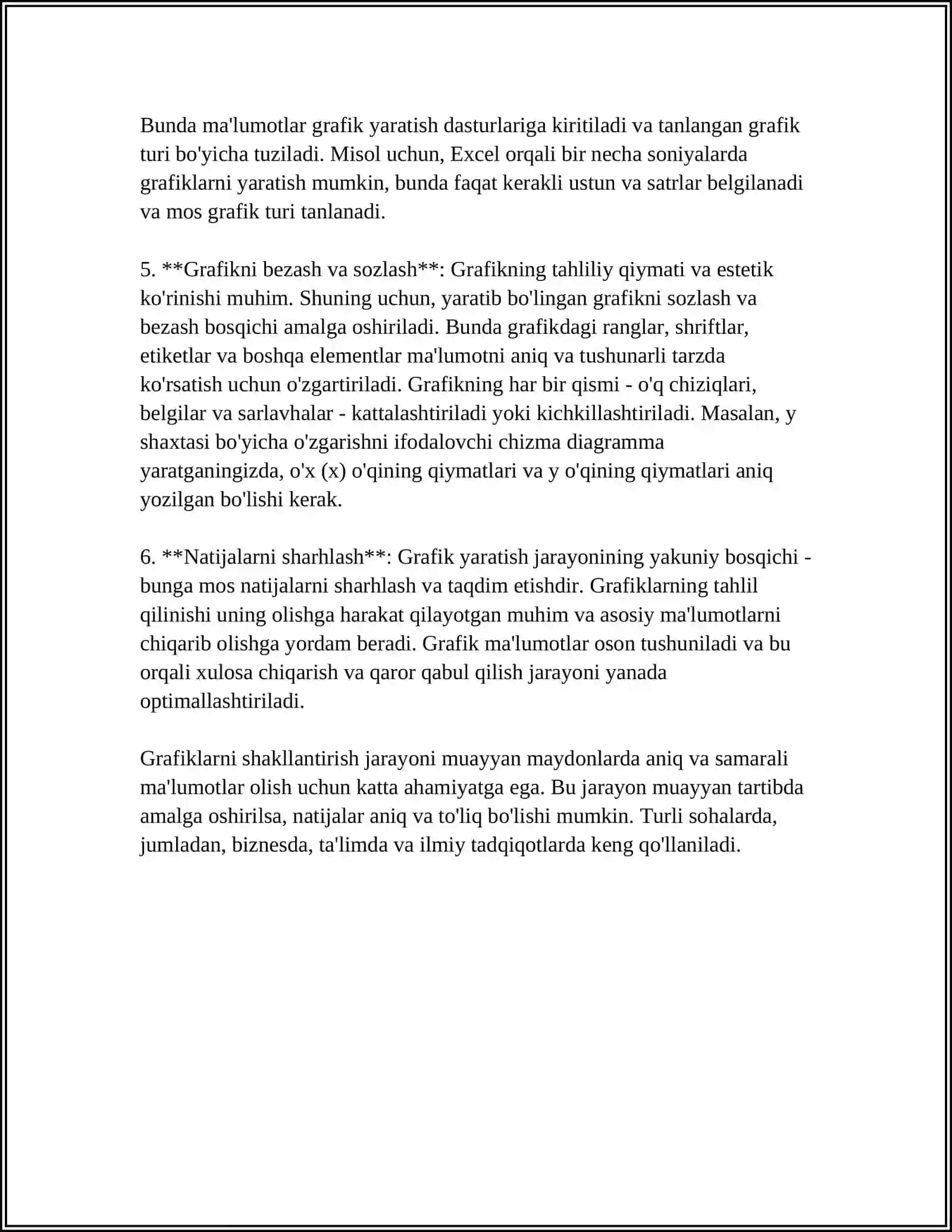 REAL SISTEMA HOLATLARINI GRAFIKLARINI QURISH 4