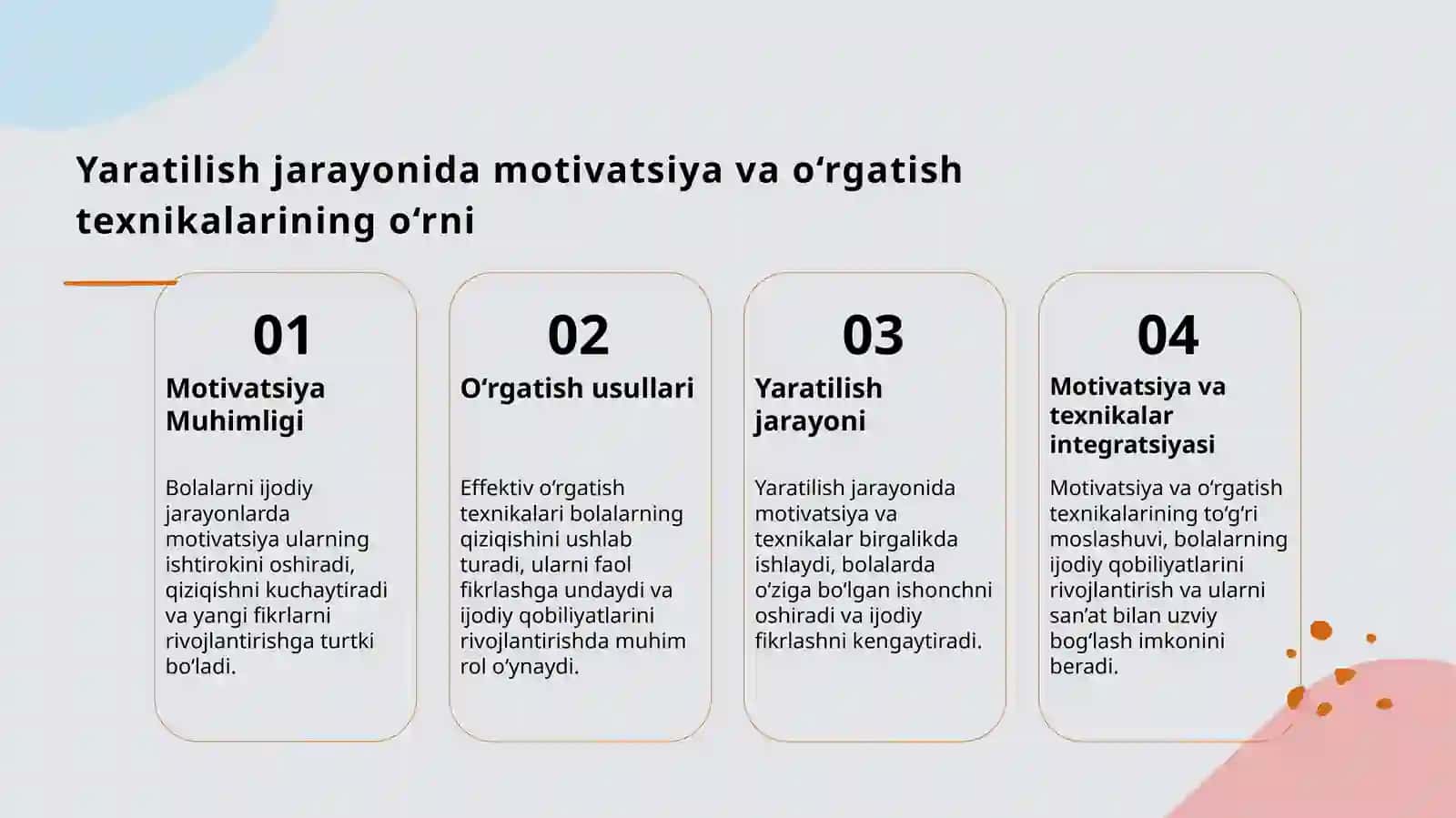 Bolalarni badiiy-ijodiy qobiliyatlarini RIVOJLANTIRISH 4