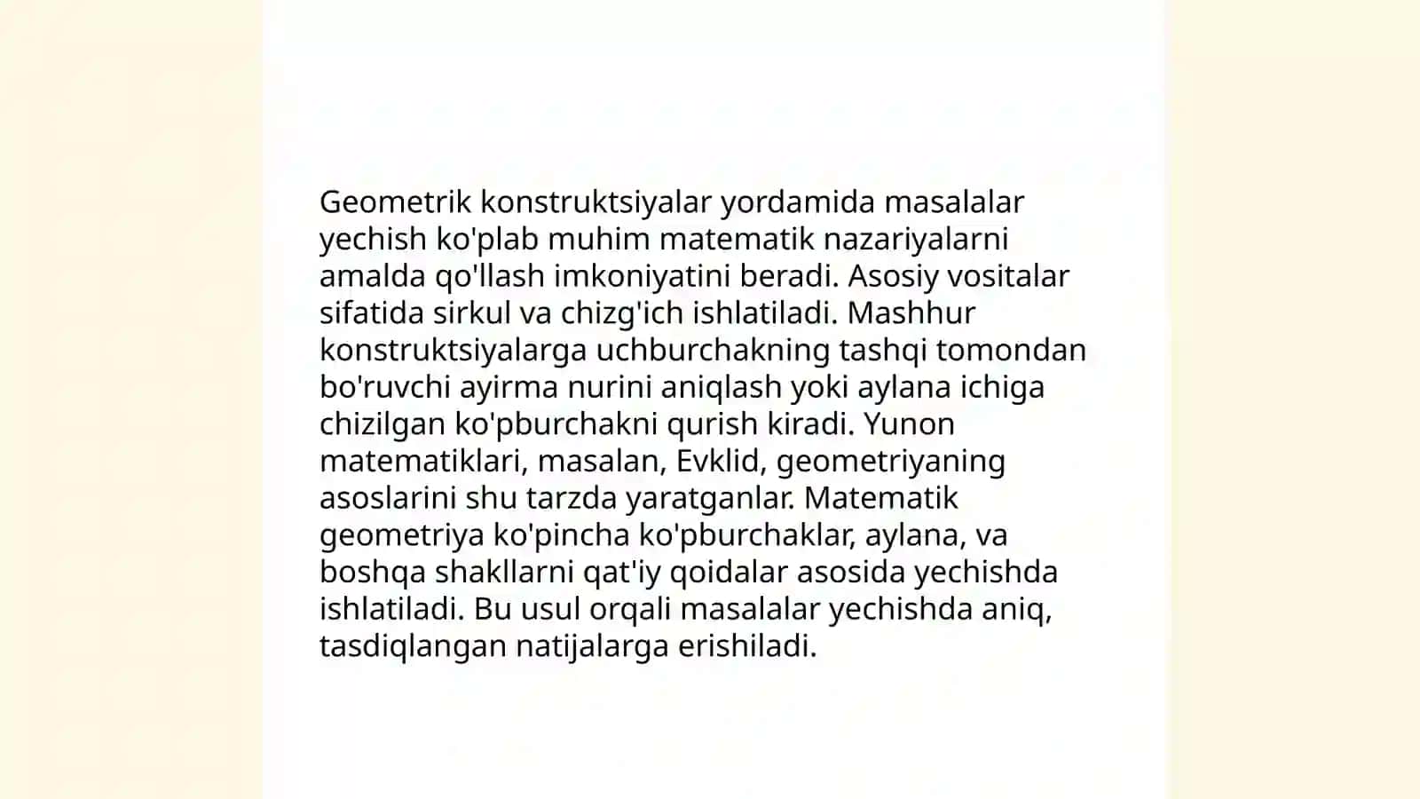 Algebraik usullar bilan masalalar yechish 4