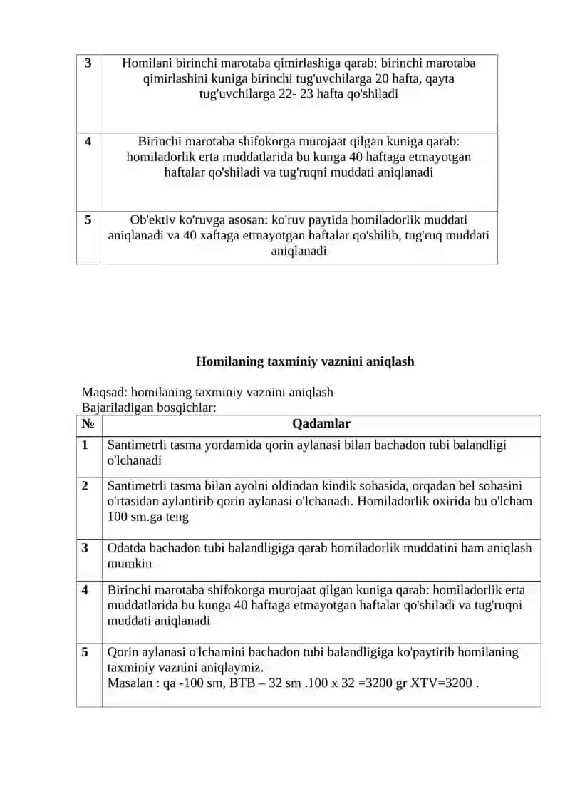 Homiladorlik va tug’ruq muddatini aniqlash 4