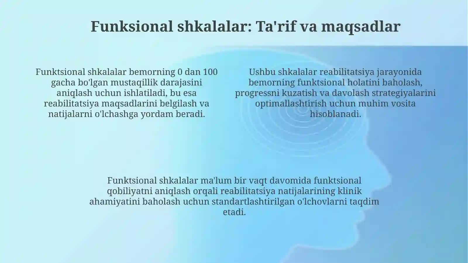 Reabilitatsiyada functional shkalalar va klassifikattsiya tasnifi 4