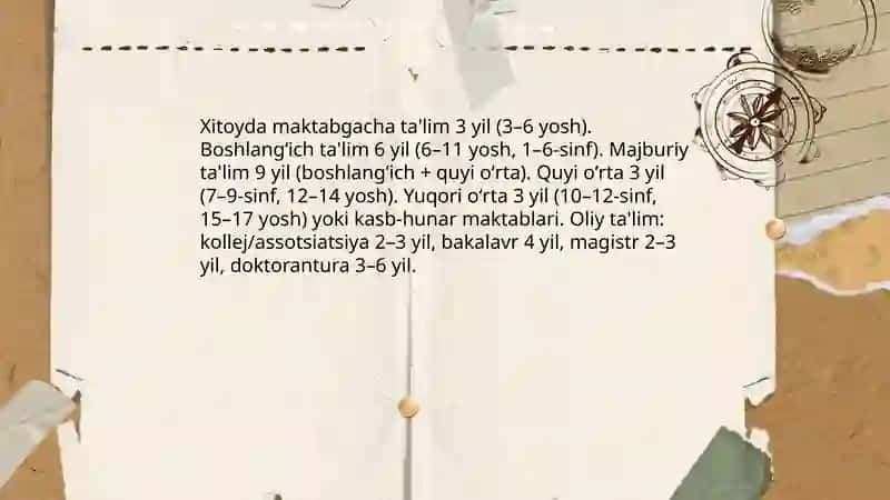 Xitoy ta'lim tizimi 4