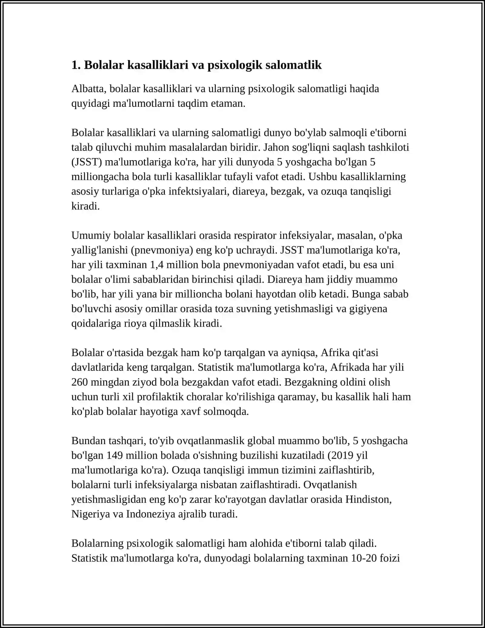 BOLALAR KASALLIKLARIDA BEMORLAR PSIXOLOGIYASI MASALALARI 4