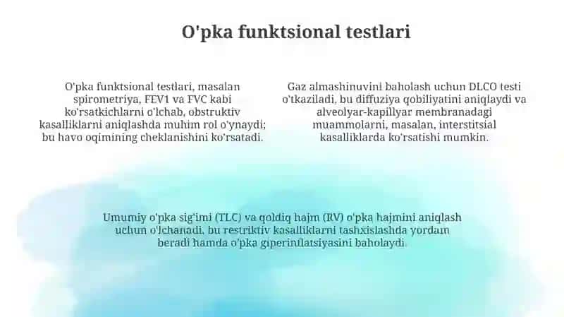 Nospesifik o'pka kasalliklarini tashxislash usullari 4