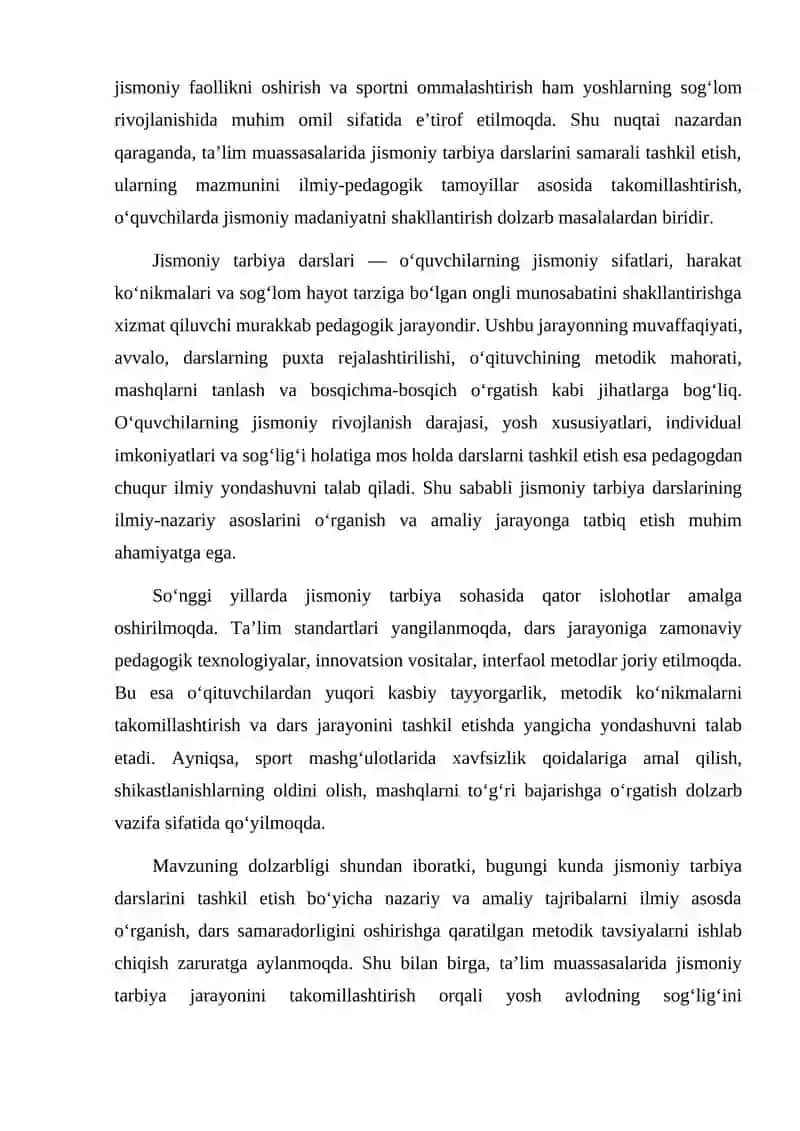 Ta’lim muassasalarida jismoniy tarbiya darslari 4