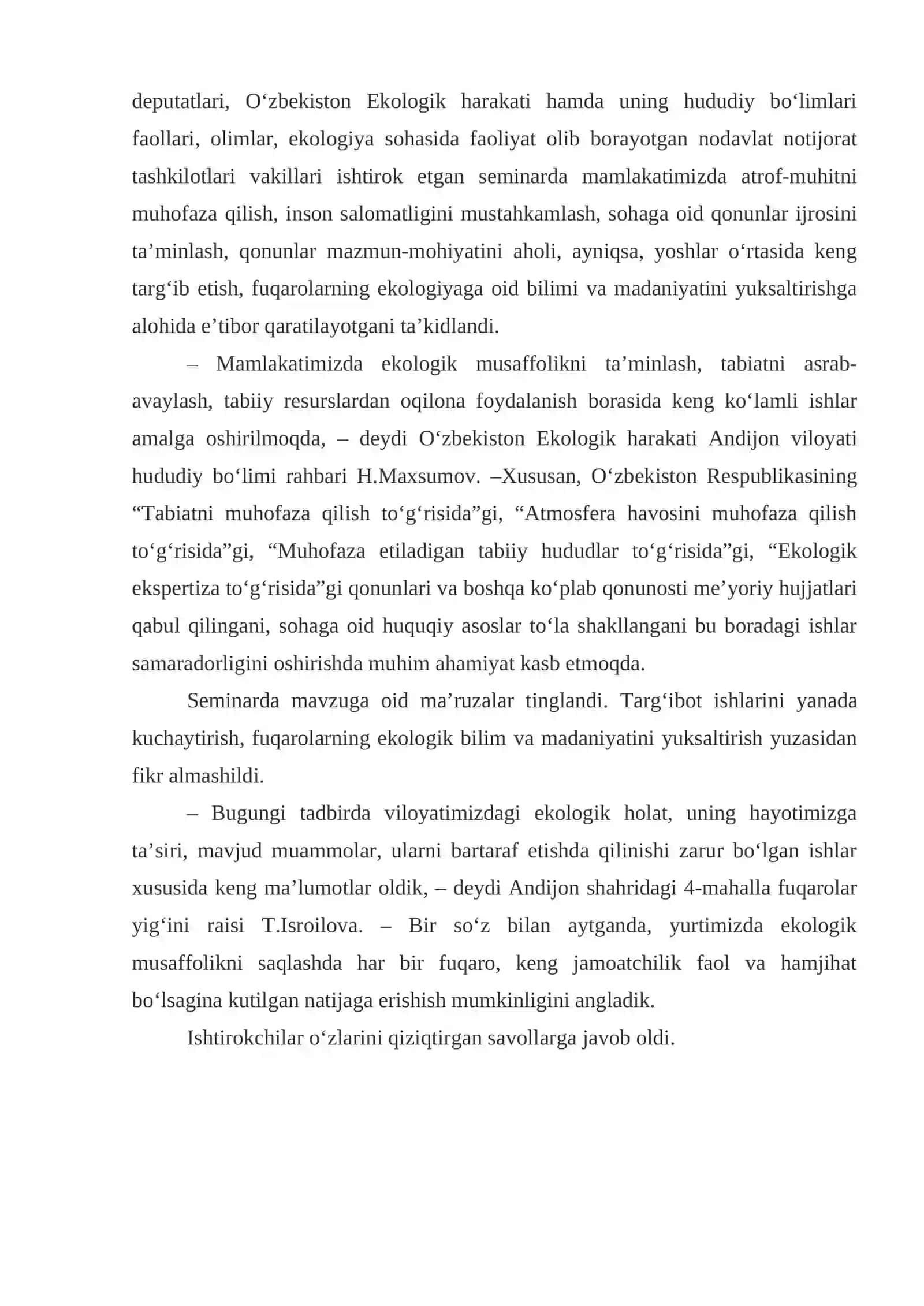 Ekologik muammolar va NNTlar faoliyati 4