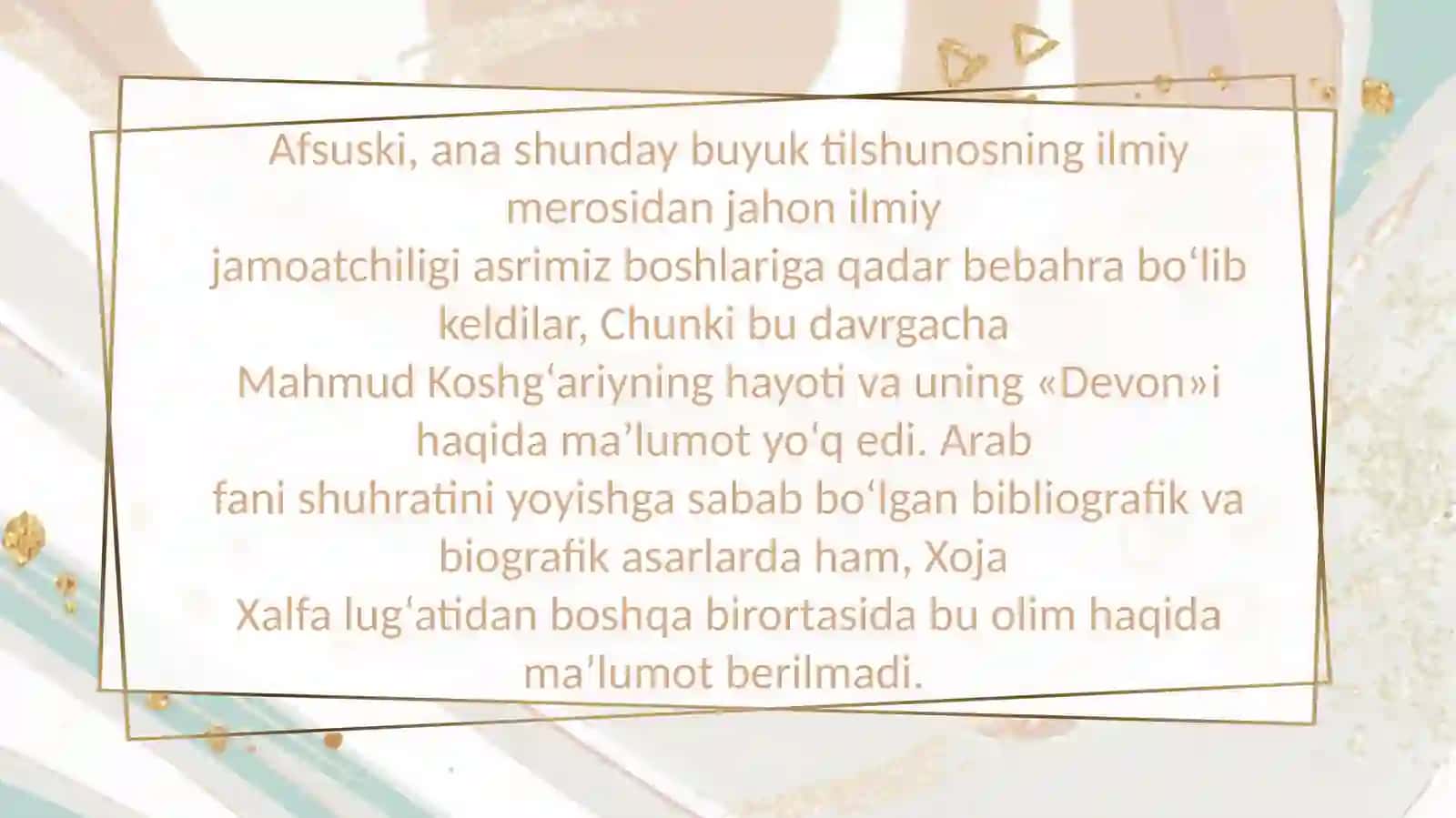 MAHMUD KOSHG‘ARIY TURKIY TILLAR QIYOSIY GRAMMATIKASINING ASOSCHISI. ALISHER NAVOIYNING LISONIY QARASHLARI 4