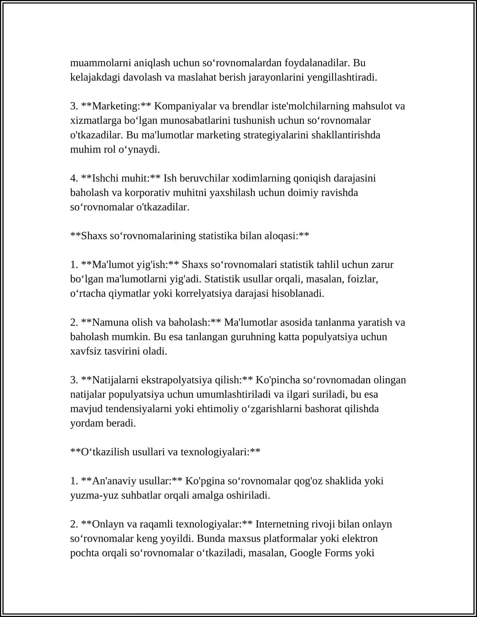 SHAXS SOʻROVNOMALARI VA ULARNING KENG TARQALGAN SHAKLLARI 4