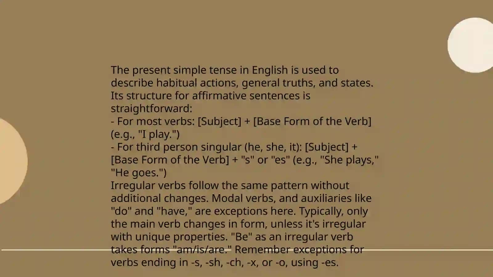 Present simple tense 4