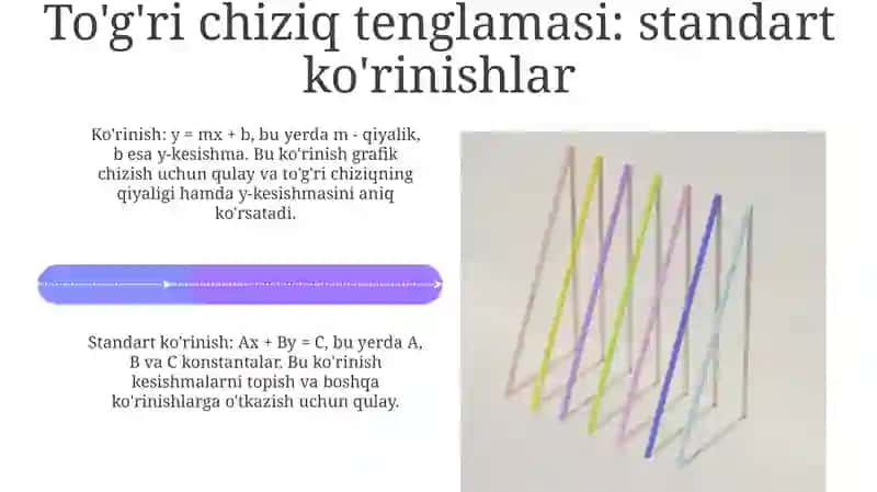Birinchi tartibli algebraik chiziqlar 4