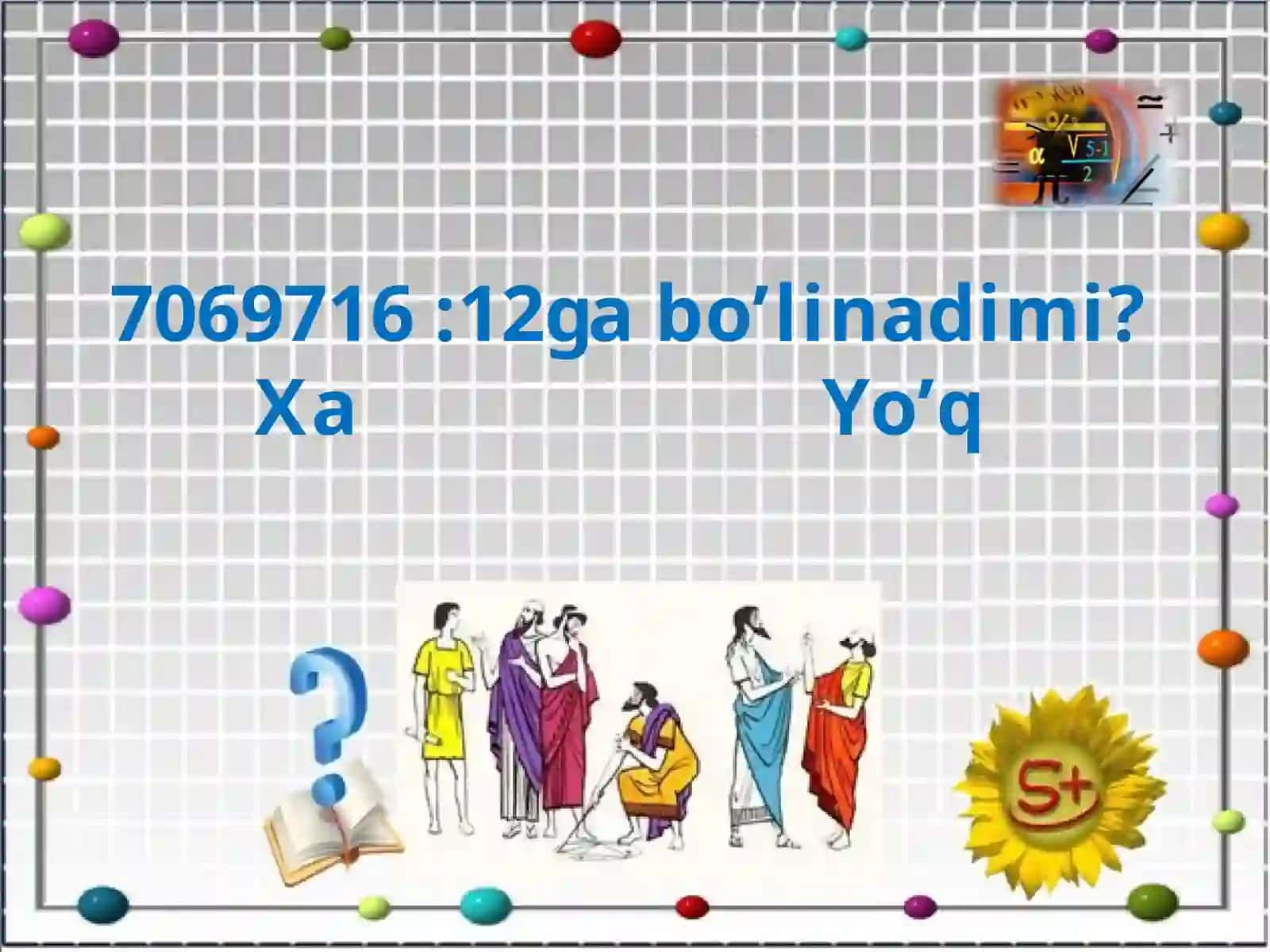 Murakkab sonlar bo'linishi alomatlari 4