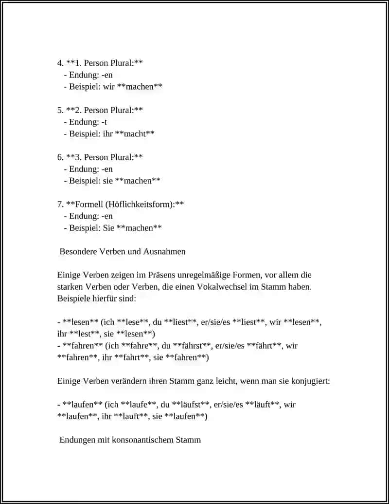 VERB KONJUGATION 4