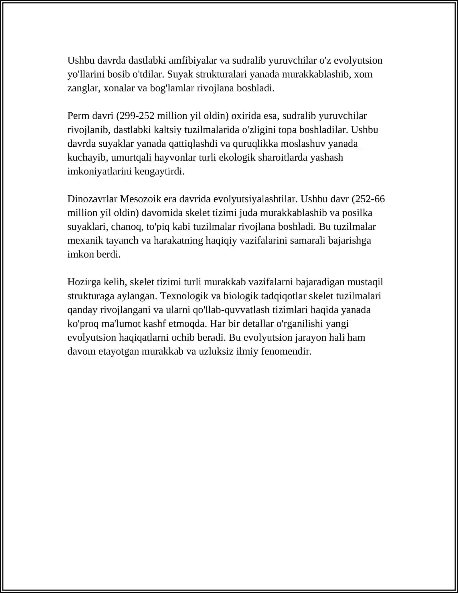SKELET TIZIMI FILOGENEZI VA BUZILISHLARI 4
