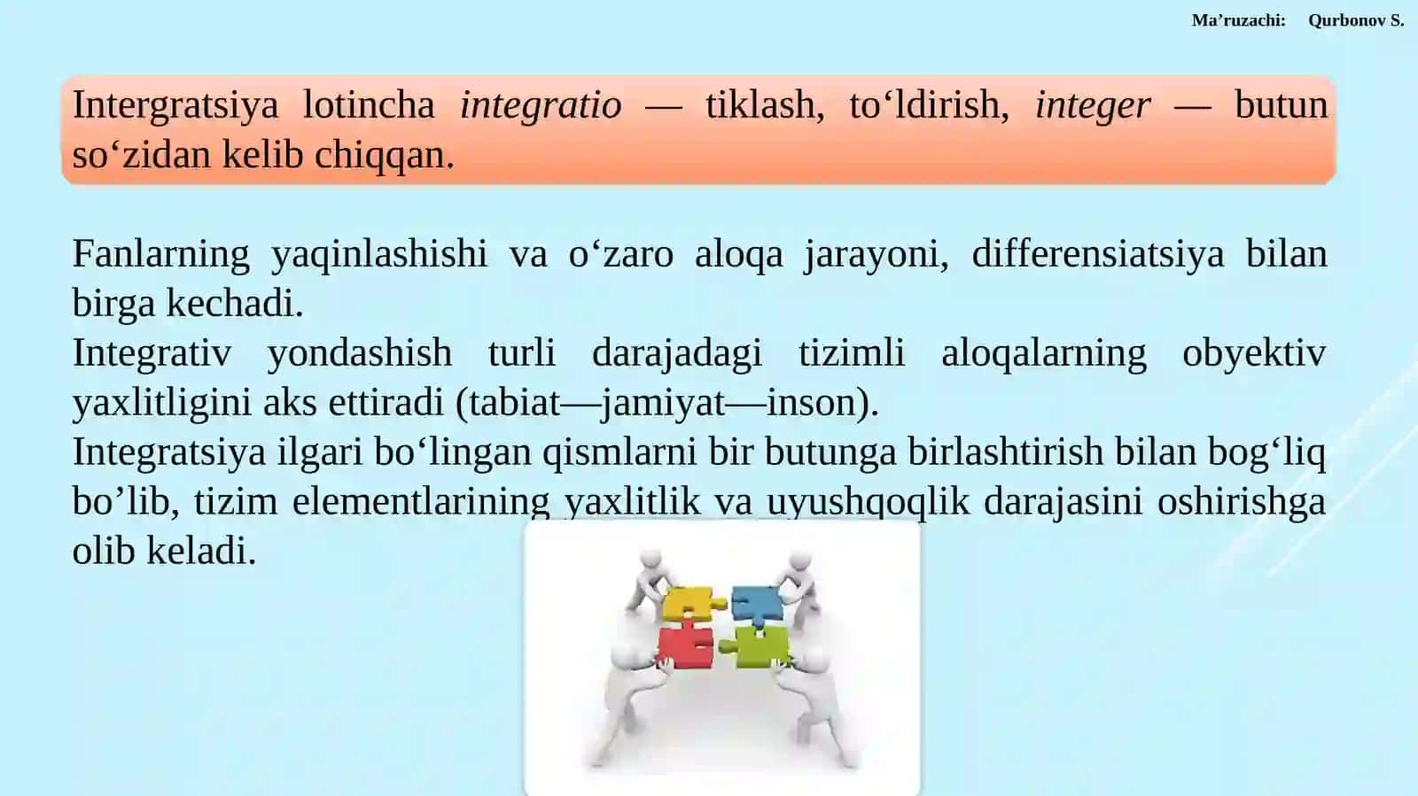 BOSHLANGʻICH TA’LIMDA INTEGRATSIYA JARAYONINI TASHKIL ETISH 4