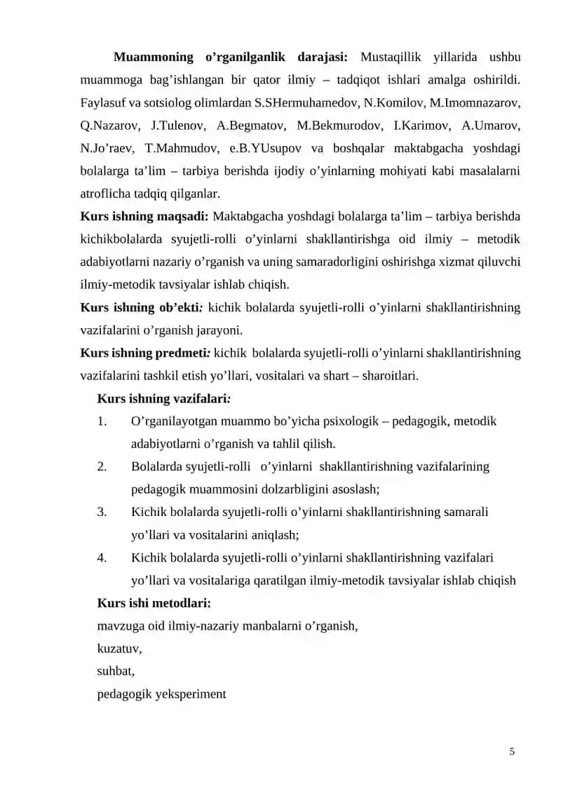 Bolalarda syujetli-rolli o'yinlarni loyihalashtirish 4