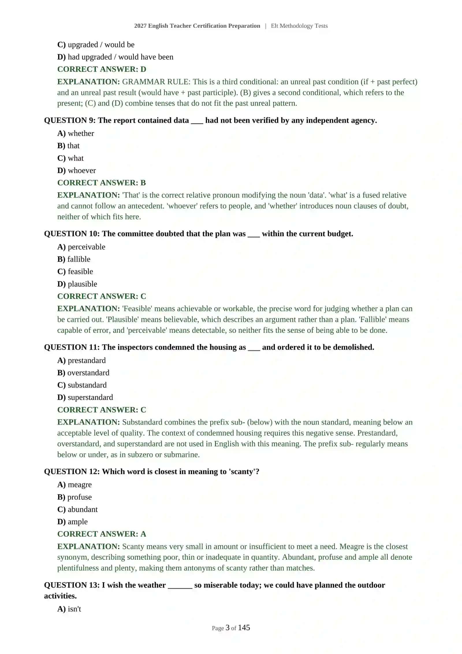 ENGLISH TEACHER PRACTICE TEST - ELT METHODOLOGY TESTS - 2027 CERTIFICATION PREPARATION 4