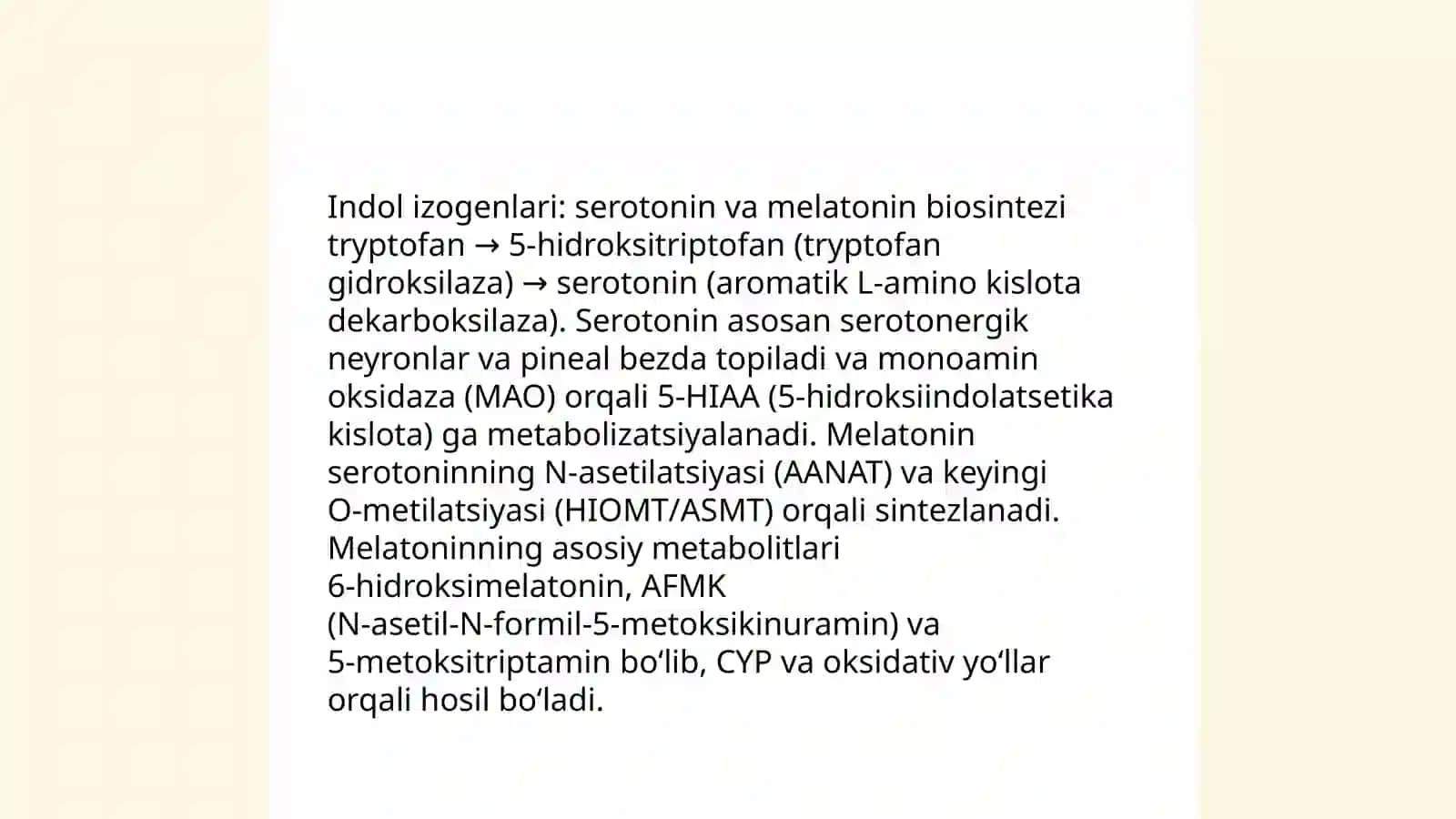 Geterohalqali birikmalar metabolitlar va dori vositalar sifatida. Geterohalqa saqlagan neyromediatorlar 4