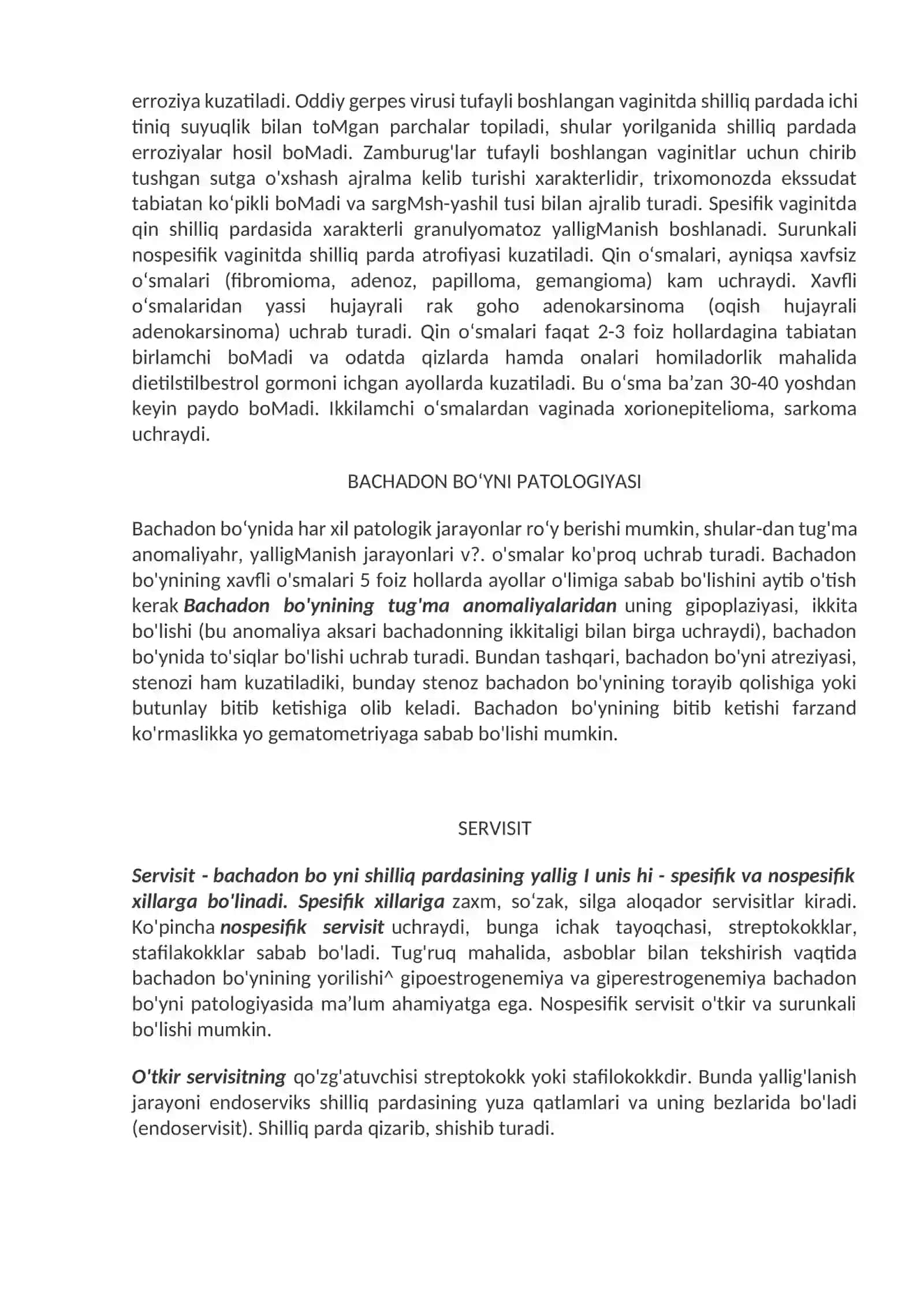 Ayollar jinsiy organlarining kasalliklari. Fallopi naylari patologiyasi. Tuxumdonlar patologiyasi. Homiladorlik patologiyasi 4