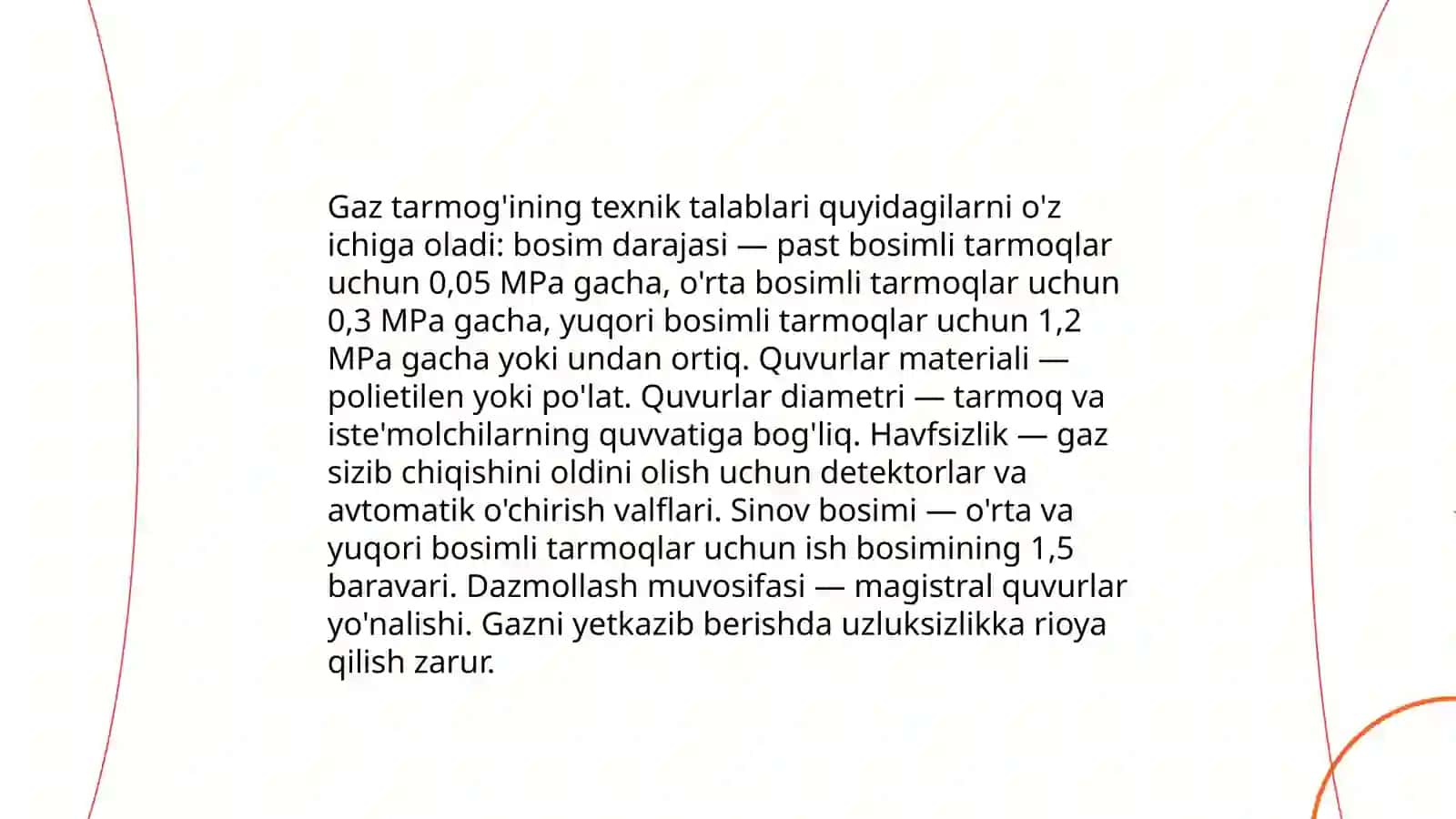 Gaz taminoti tizimini loyihalash va qurishni o’rganish 4
