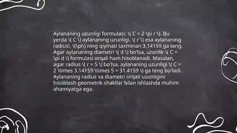 Aylana geometriyasi 4