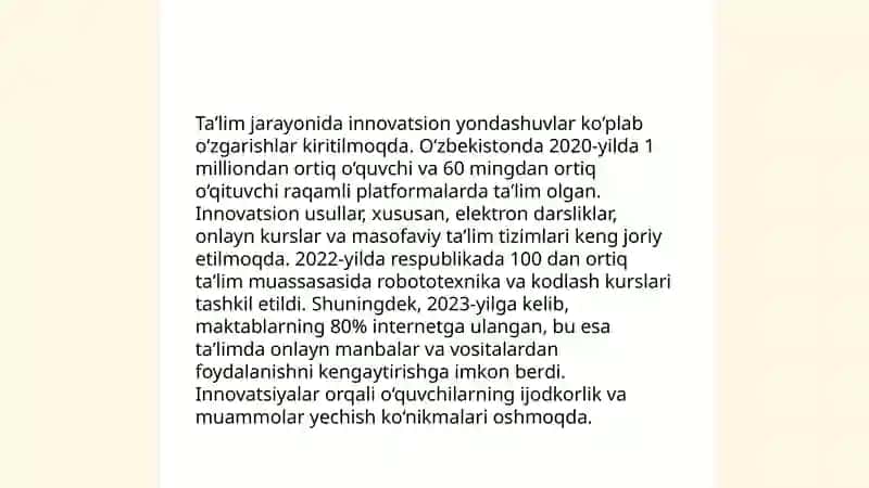 Taʼlim jarayonida pedagogik texnologiyaning elementlari 4