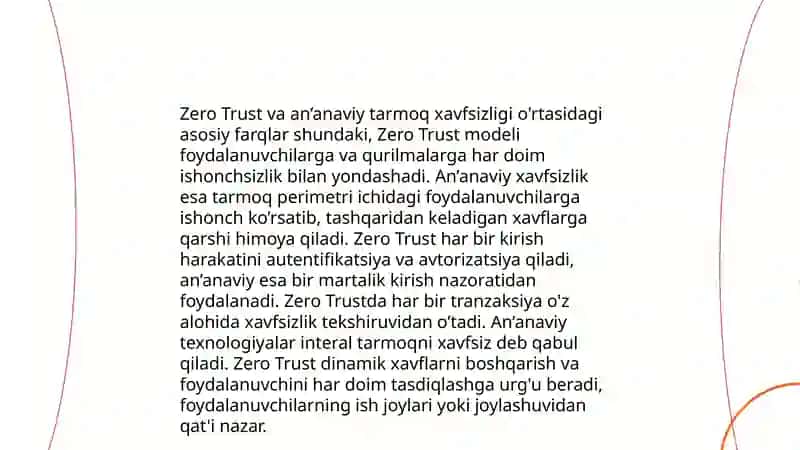 Zero Trust arxitekturasi va uning tarmoq xafvsizligidagi roli 4