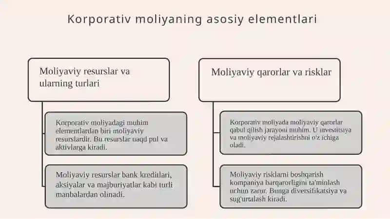 Korporativ moliyaning mohiyati va uning tashkil etilishi 4