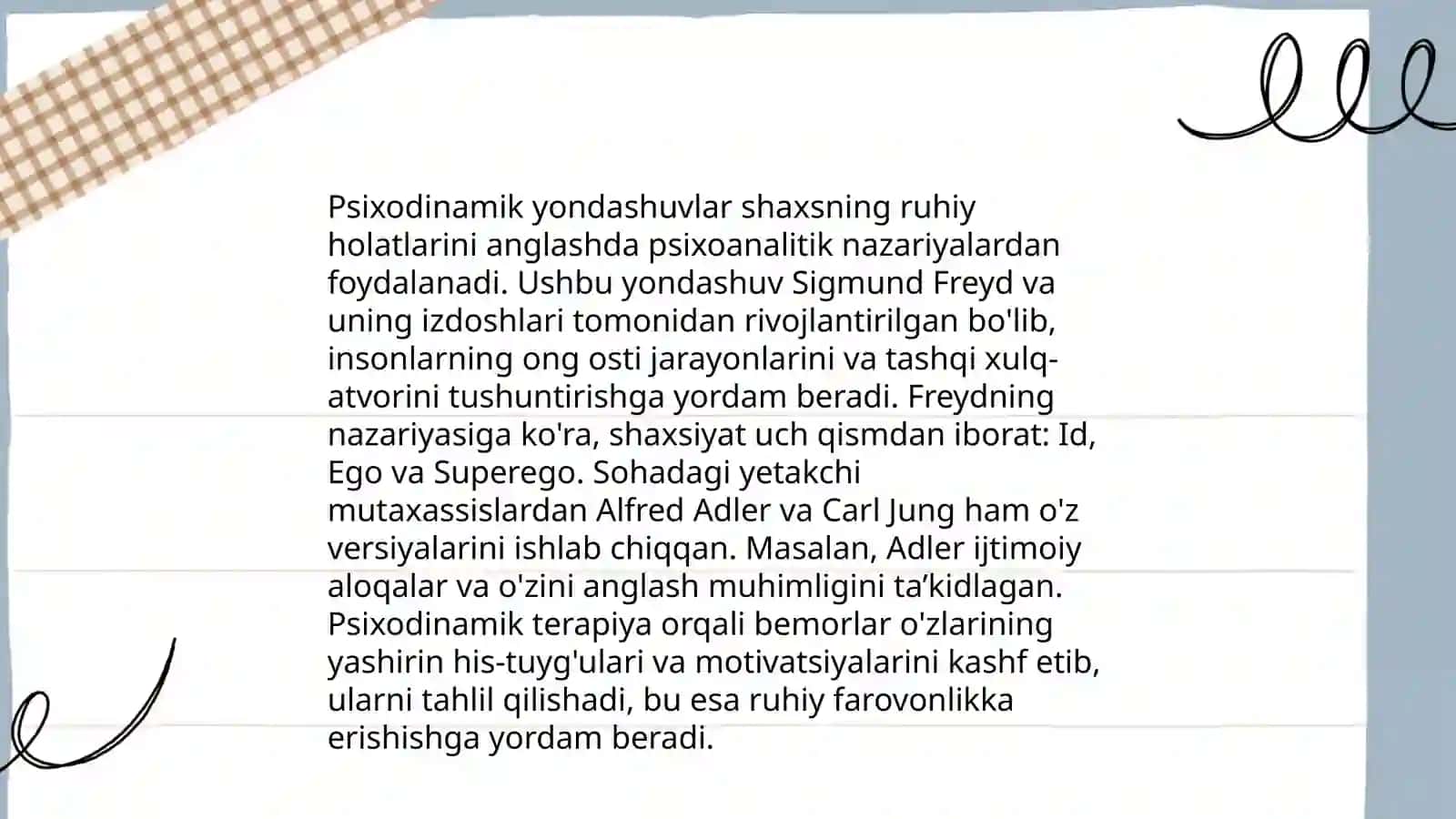 Shaxs dinamik sohasining psixologik konsepsiyalari 4