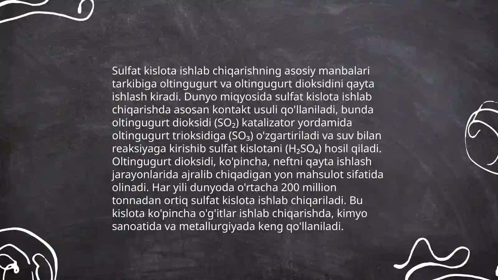 Sulfat kislota ishlab chiqarish texnologiyasi 4