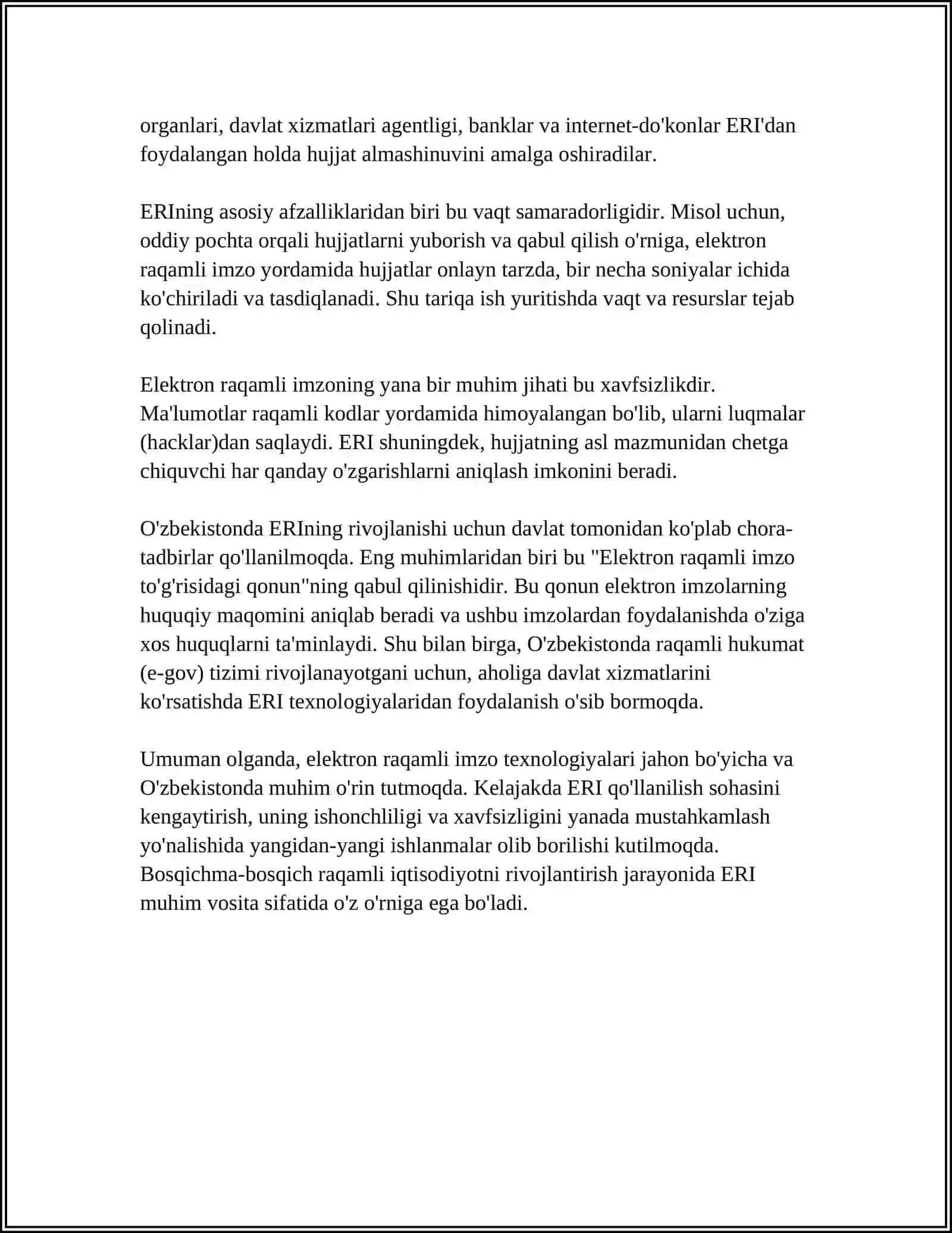 XORIJIY DAVLATLARNING ELEKTRON RAQAMLI IMZO ALGORITIMLARINI TAHLILI 4