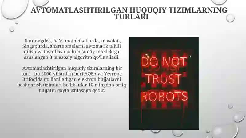 Avtomatlashtirilgan huquqiy tizimlar 4