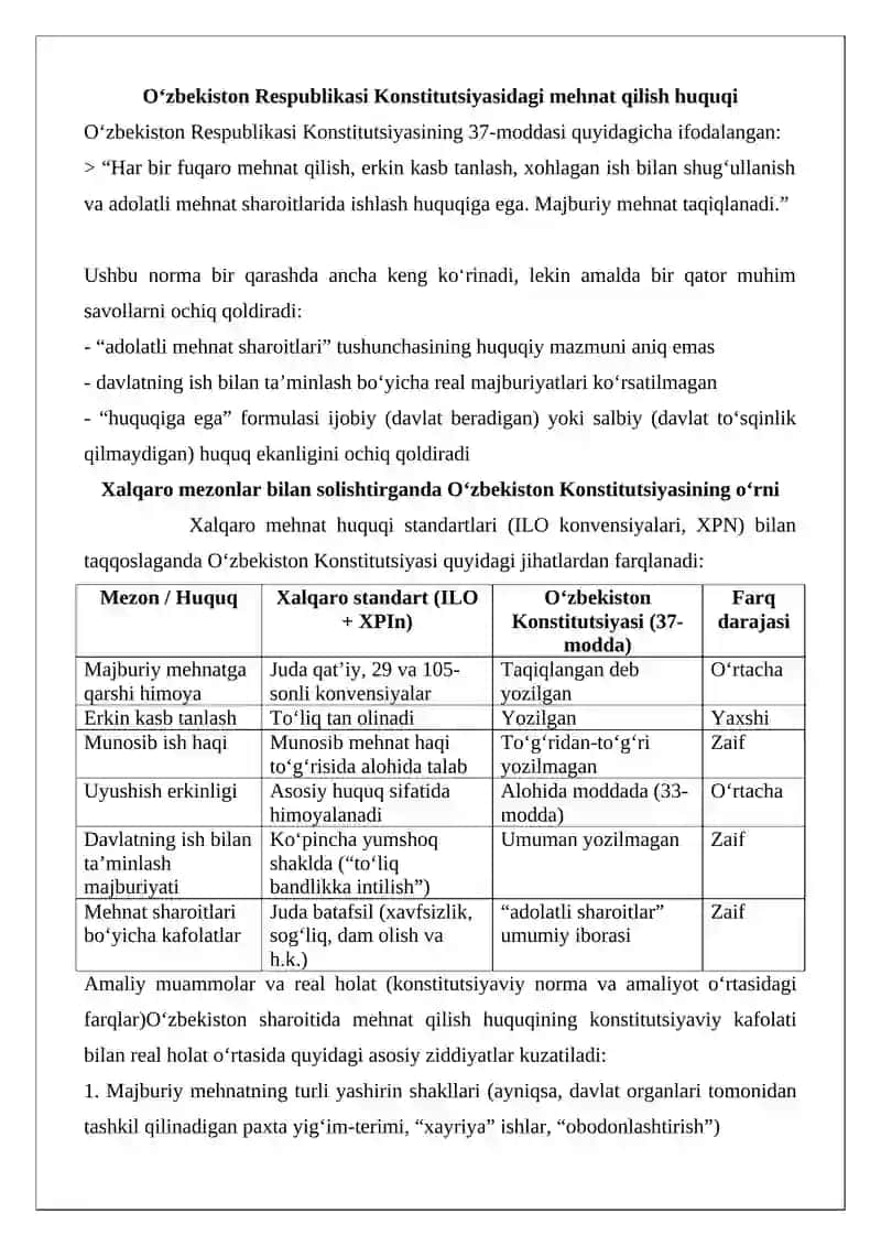 Insonning mehnat qilish huquqi 4