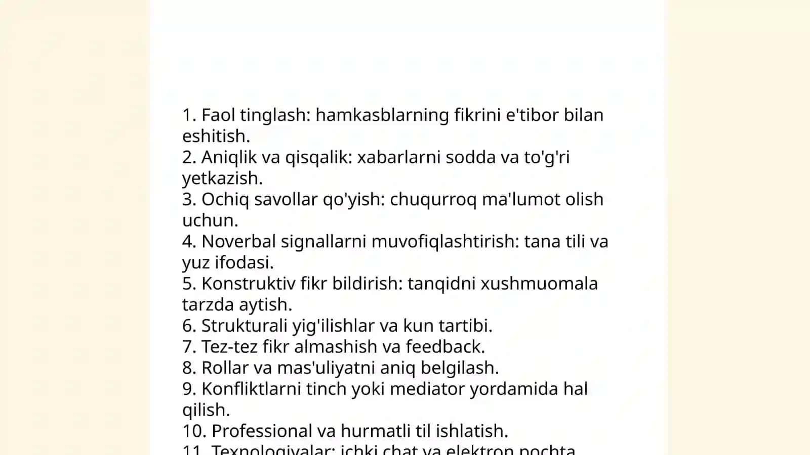 Kutubxonada jamoa ishidagi muloqot madaniyati 4