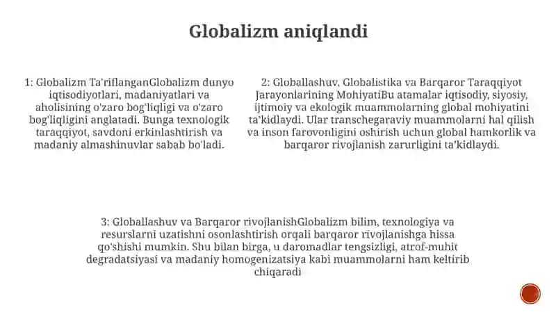 Globallashuv, Globalistika Va Barqaror Taraqqiyot Jarayonlarining Mohiyati 4