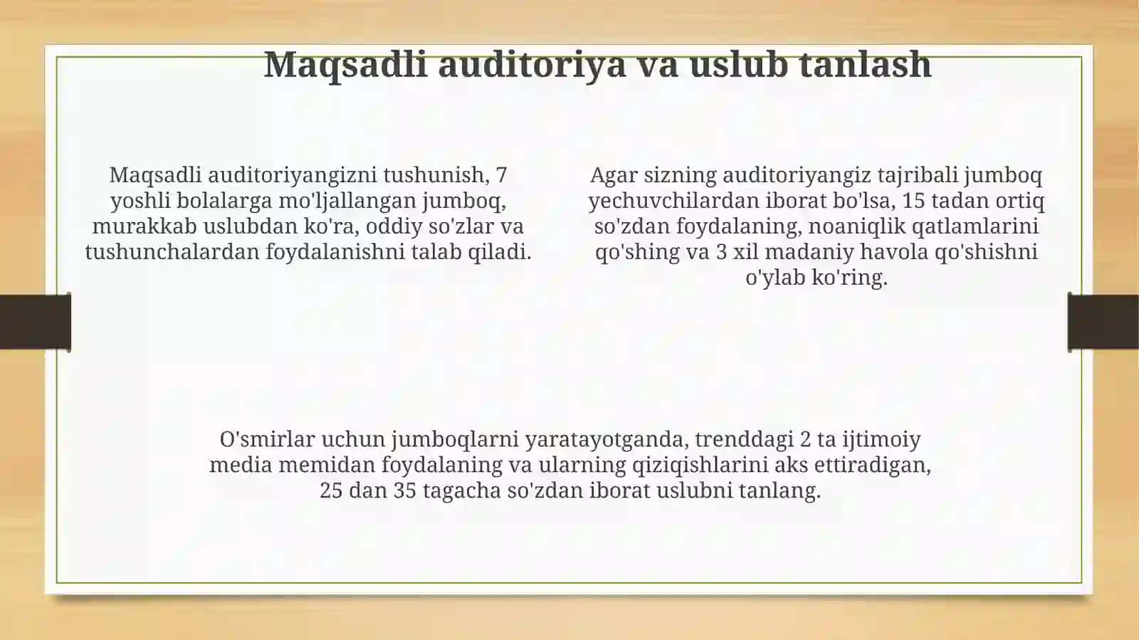 Topishmoq matni ustida ishlash 4