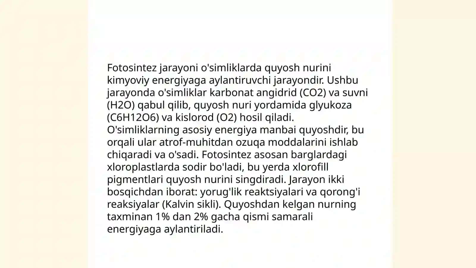 Oʻsimliklar dunyosi va ularni hayot tarzi haqidagi bililarni boyitish va tahlil qilish 4