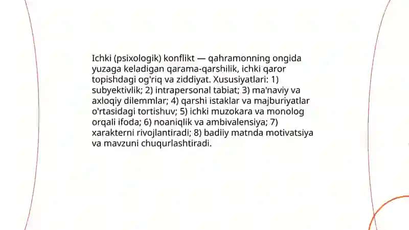 Badiiy asarda konflikt va ularning turlari 4
