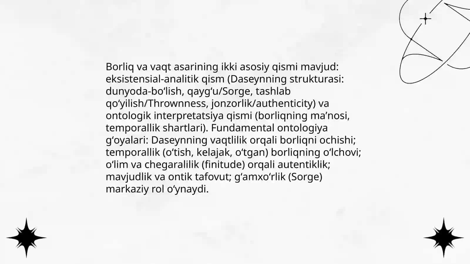Noklassik ontologiyaning yo'nalishlari va mohiyati (M Xaydeggerning Borliq va vaqt asari asosida) 4