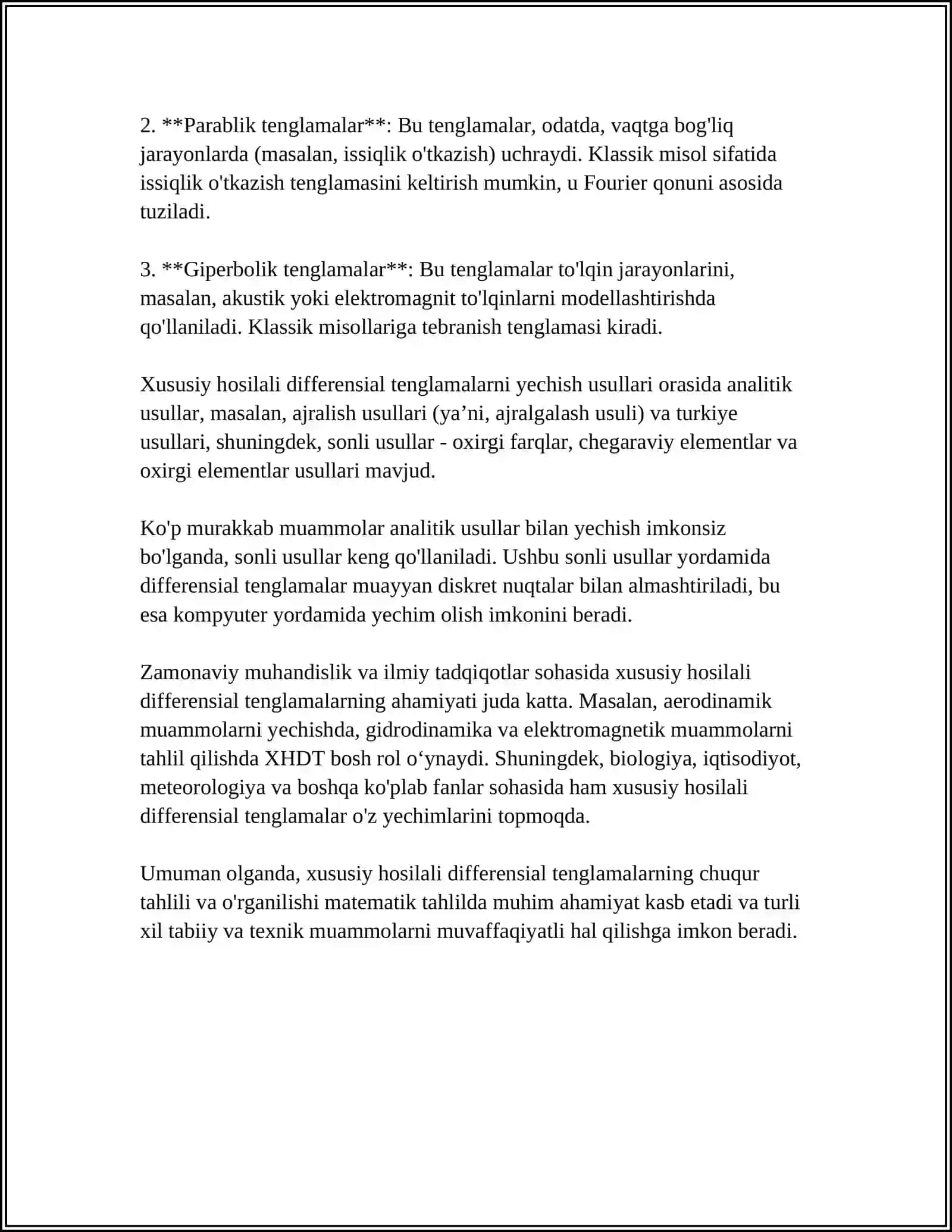 XUSUSIY HOSILALI DIFFERENSIAL TENGLAMA HAQIDA TUSHUNCHA 4