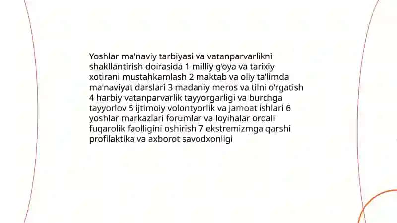 Yangi O’zbekistonda amalga oshirilayotgan manaviy o’zgarishlar 4