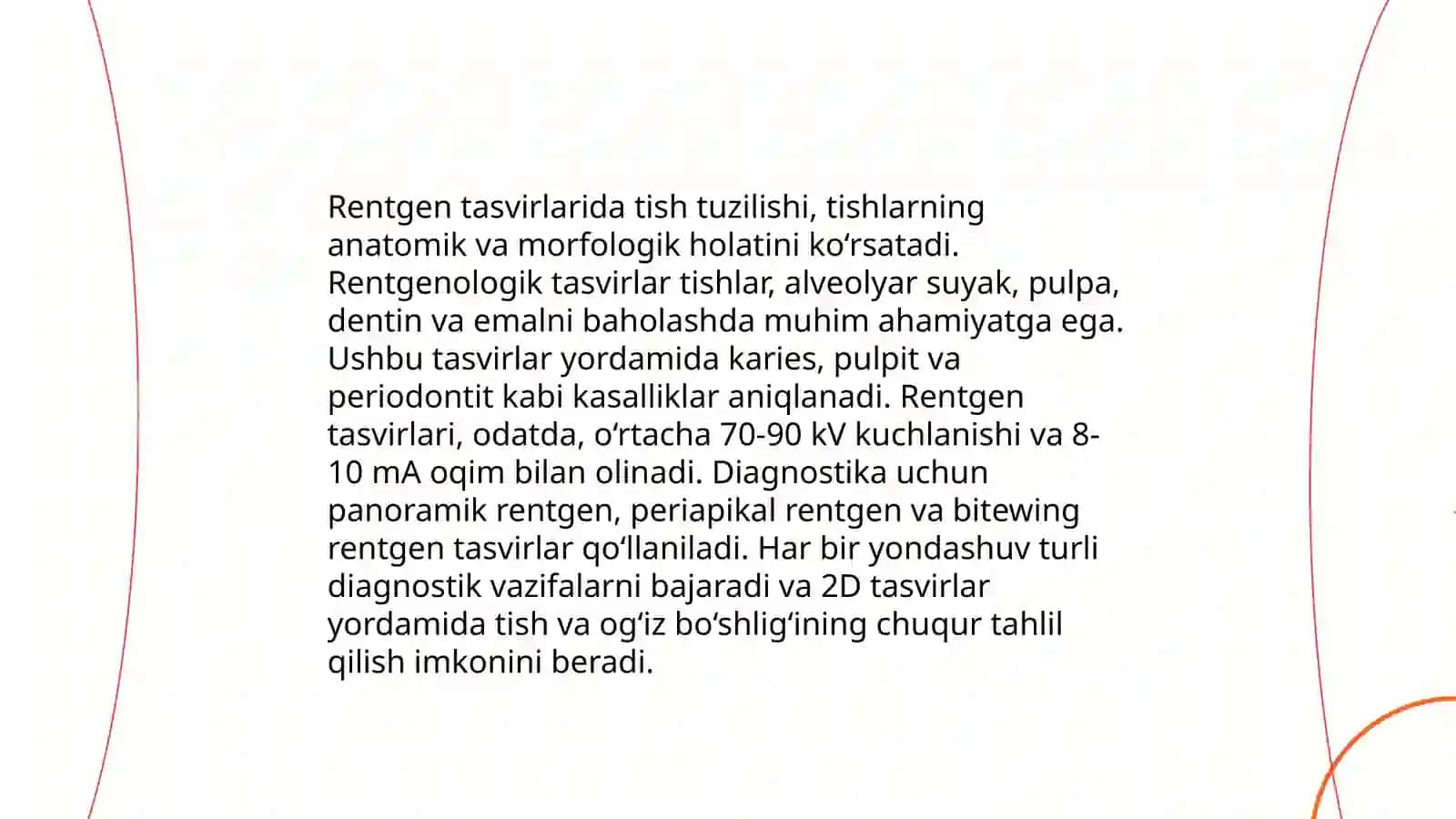 Tishlarning rentgen anatomiyasi 4