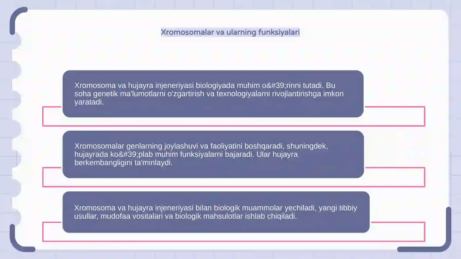 Xromosoma va hujayra injeneriyasi 4