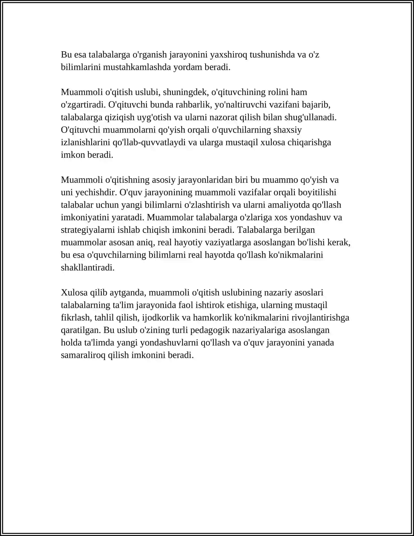 BIOLOGIYA DARSLARIDA MUAMMOLI VAZIYATLAR YARATISH USLUBLARINI AHAMIYATI 4