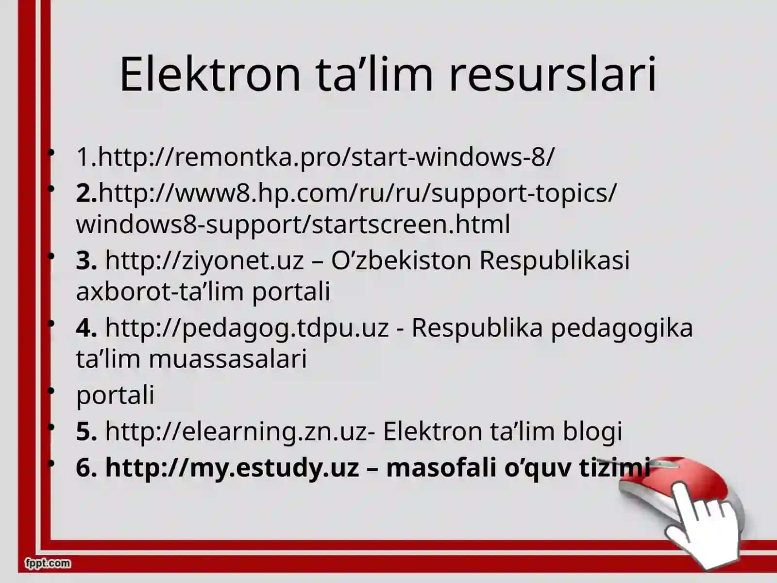 Kasbiy faoliyatda Internet texnologiyalarini qo’llash 4