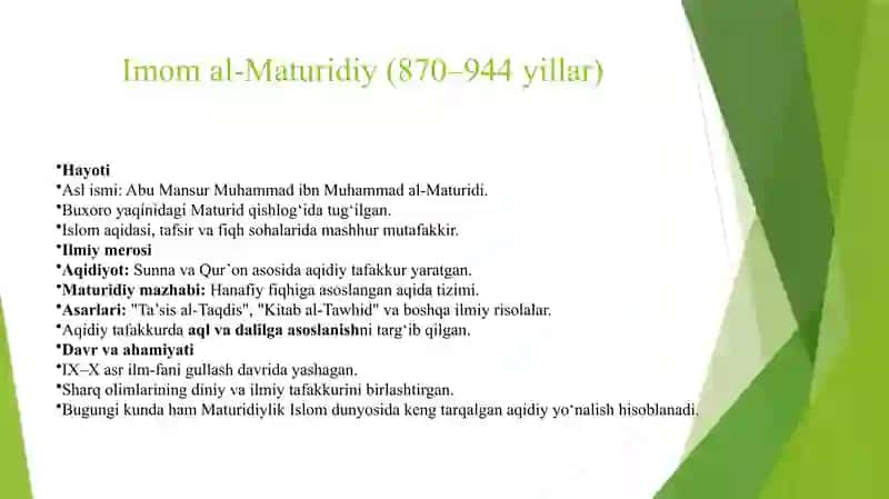 IX XII ASRLARDA SHARQDA ILIM FAN RAVNAQI IMOM AL MATRUDI 4