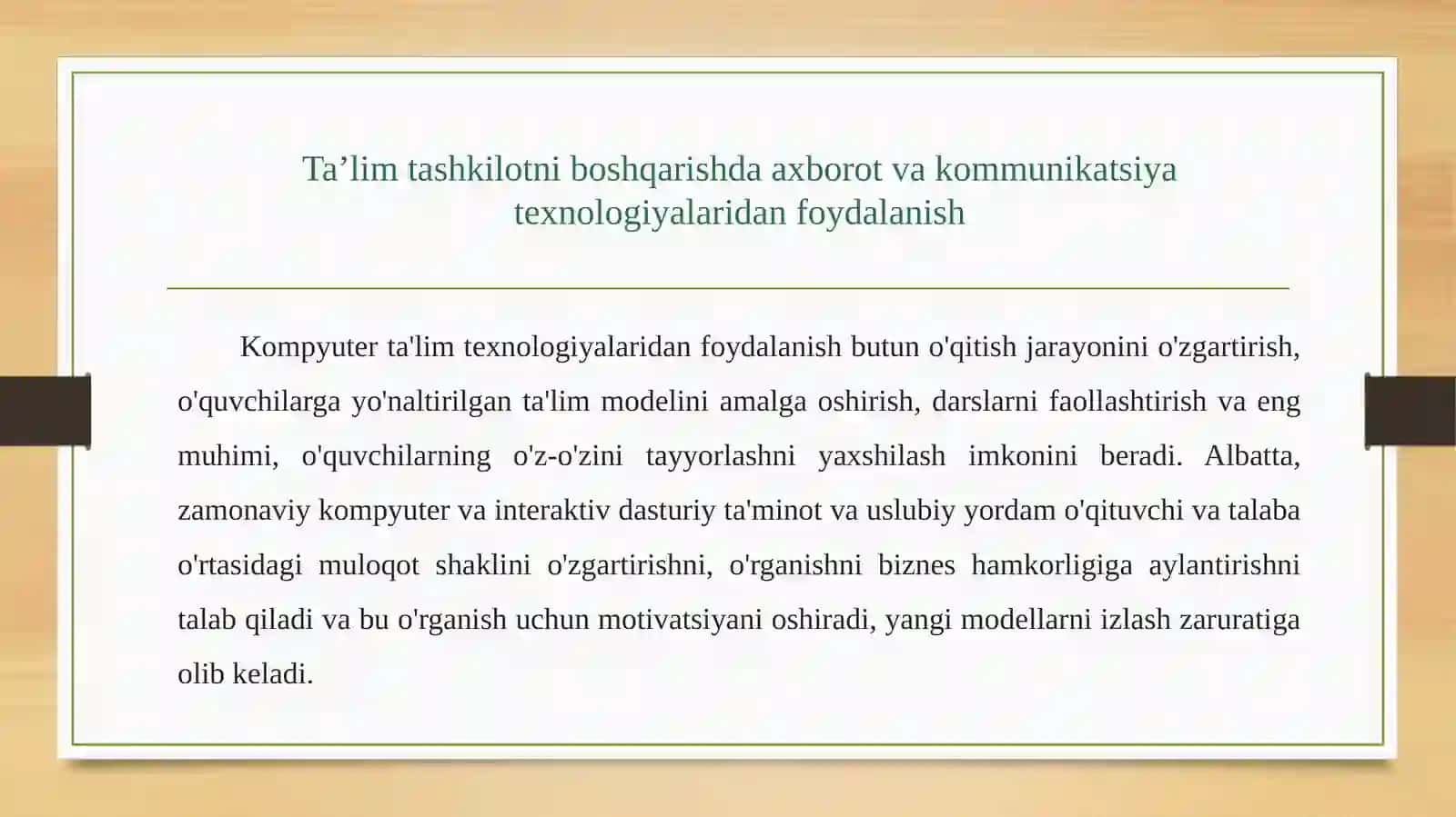 Ta’lim tashkilotni boshqarishda axborot va kommunikatsiya texnologiyalaridan foydalanish 4
